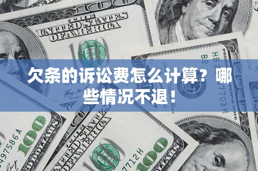 武汉欠条的诉讼费怎么计算？哪些情况不退！