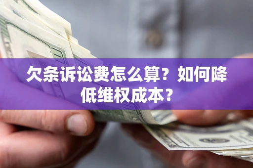 武汉欠条诉讼费怎么算？如何降低维权成本？