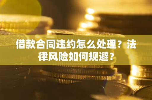 武汉借款合同违约怎么处理？法律风险如何规避？