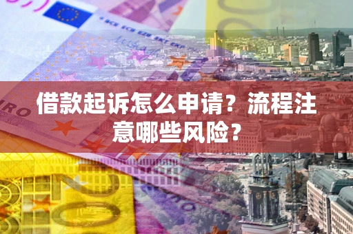 武汉借款起诉怎么申请？流程注意哪些风险？