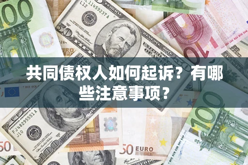武汉共同债权人如何起诉？有哪些注意事项？