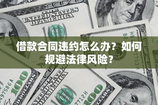 武汉借款合同违约怎么办？如何规避法律风险？