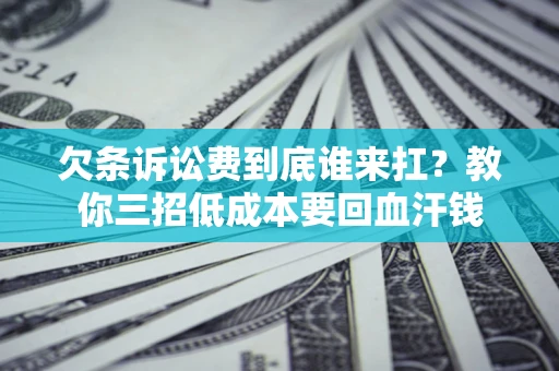 武汉欠条诉讼费到底谁来扛？教你三招低成本要回血汗钱